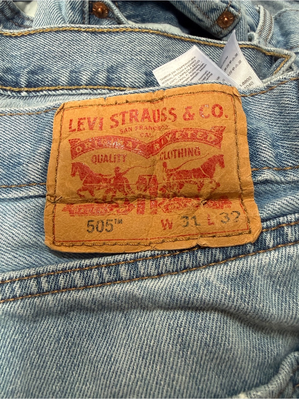 4 Pair Levi's 505 Regular Fit Light Stonewash Blue Men’s Jeans All Size 31x32